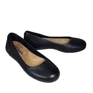 Softwalk Sonoma Womens Black Leather Ballet Flats Womens Size 5 NEW